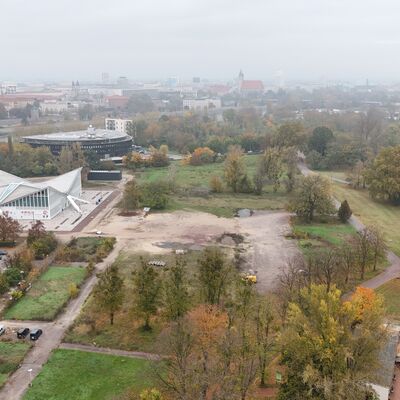 Bild vergrößern: Neugestaltung des Areals rund um die Magdeburger Stadthalle